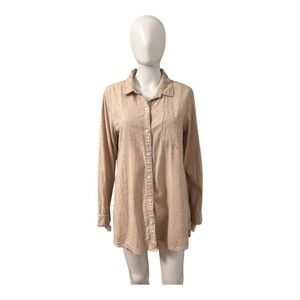 Old Navy Women's Beige Button-Up Shirt Size L